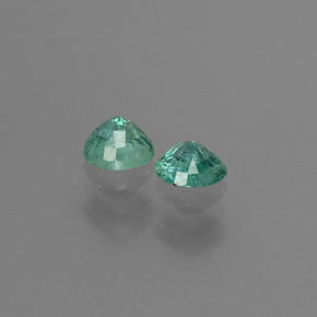 0.52캐럿 천연 그린 에메랄드 보석, 라운드 컷, 4.16 mm, SI-I1