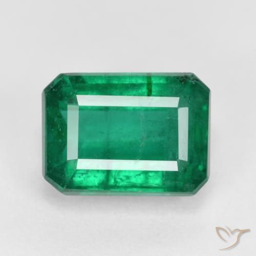 3.82ct 자연스러운 미디엄 그린 에메랄드, 에메랄드 컷, VS-SI