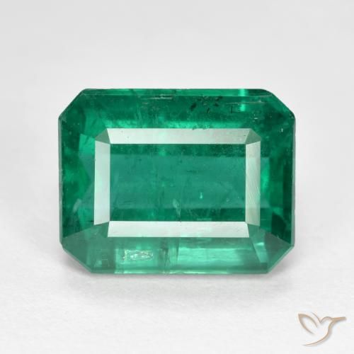 4.85ct 자연스러운 미디엄 그린 에메랄드, 에메랄드 컷, VS-SI