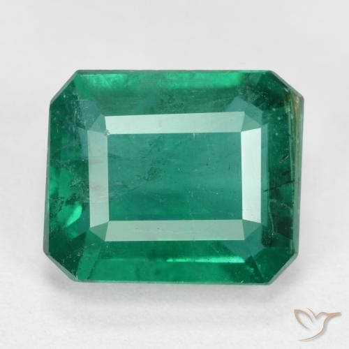 3.91ct 자연스러운 쿨 그린 에메랄드, 에메랄드 컷, VS-SI