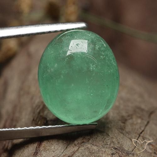 7.67ct 자연스러운 피스타치오 그린 에메랄드, 타원형, 투명한
