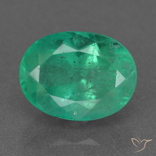 2.26ct 자연스러운 미디엄 딥 그린 에메랄드, 타원형, VS-SI