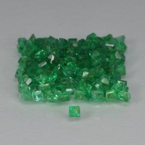 2.06캐럿 천연 따뜻한 녹색 에메랄드 보석, 스퀘어, 1.3×1.2 mm, SI
