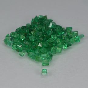 2.06캐럿 천연 따뜻한 녹색 에메랄드 보석, 스퀘어, 1.3×1.2 mm, SI