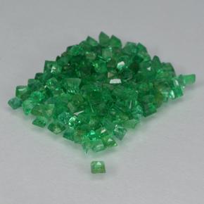 2.08캐럿 천연 따뜻한 녹색 에메랄드 보석, 스퀘어, 1.3×1.2 mm, SI