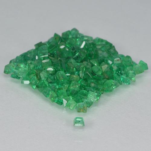 2.41캐럿 천연 따뜻한 녹색 에메랄드 보석, 스퀘어, 1.3×1.3 mm, SI