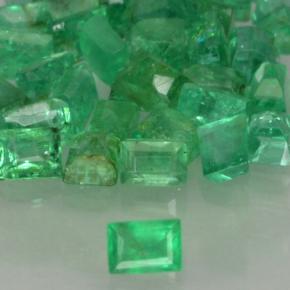 0.53캐럿 천연 그린 에메랄드 보석, 바게트, 1.6×1.1 mm, SI