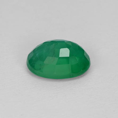 1.35캐럿 천연 미디엄 그린 에메랄드, 타원형 컷, 8.2×6.2 mm, SI