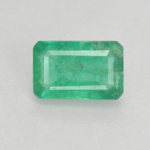 0.45캐럿 천연 제이드 그린 에메랄드, 에메랄드 컷, 5.9×3.8 mm, SI-I1