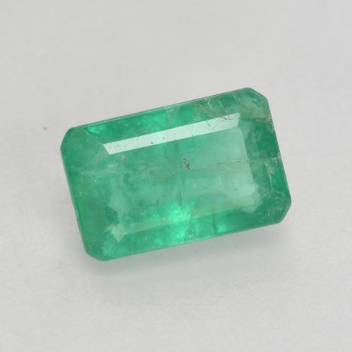 0.45캐럿 천연 제이드 그린 에메랄드, 에메랄드 컷, 5.9×3.8 mm, SI-I1