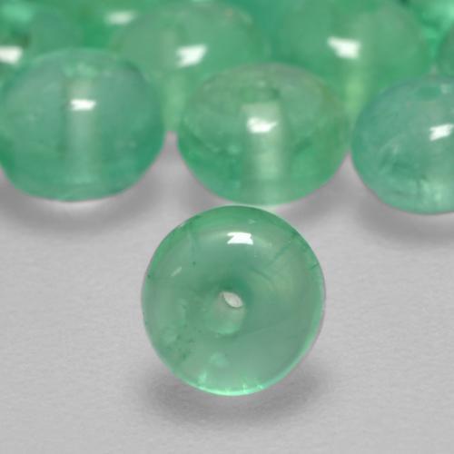 0.25캐럿 천연 밝은 녹색 에메랄드, 둥근, 투명한