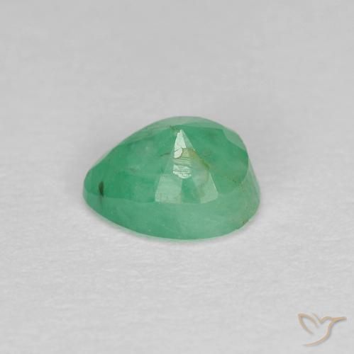 0.47캐럿 천연 라이트 그린 에메랄드, 배 모양, 5.6×4.6 mm, SI-I1