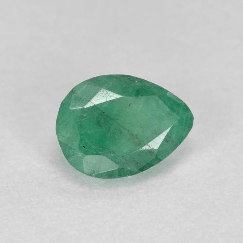 0.47캐럿 천연 미디엄 라이트 그린 에메랄드, 배 모양, 5.9×4.5 mm, SI-I1