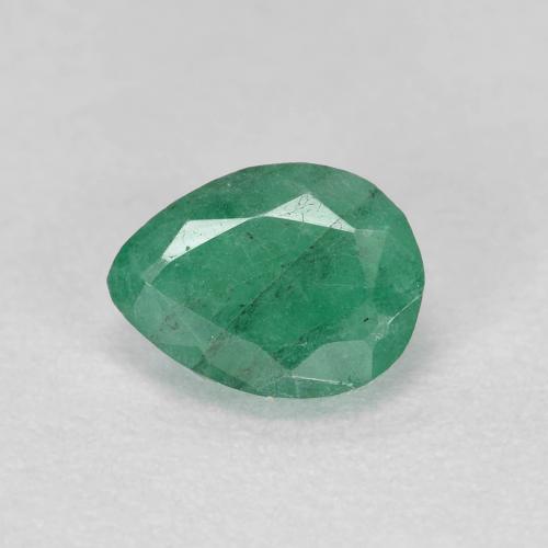 0.47캐럿 천연 미디엄 라이트 그린 에메랄드, 배 모양, 5.9×4.5 mm, SI-I1