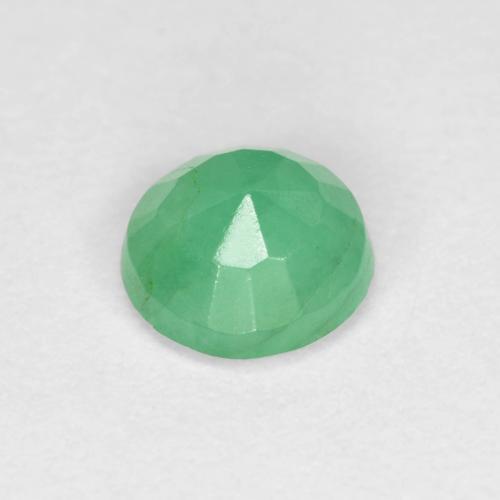 0.48캐럿 천연 밝은 그린 에메랄드, 라운드 컷, 5.13 mm, VS