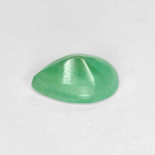 0.64캐럿 천연 피스타치오 그린 에메랄드, 배 모양, 7.2×5.2 mm, SI-I1