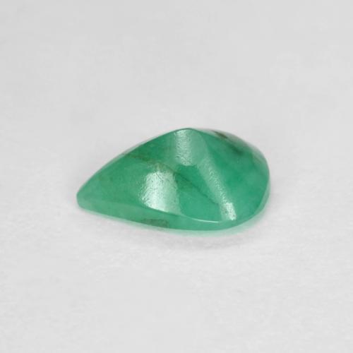 0.55캐럿 천연 라이트 그린 에메랄드, 배 모양, 7×4.9 mm, SI-I1