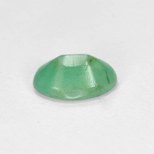 0.66캐럿 천연 미디엄 그린 에메랄드, 타원형 컷, 7×5 mm, VS-SI