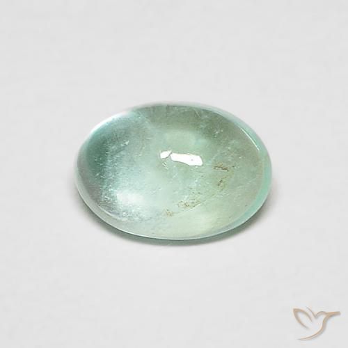 0.51ct 자연스러운 그린 블루 에메랄드, 타원형, 투명한