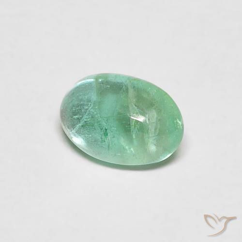 0.40ct 자연스러운 민트 그린 에메랄드, 타원형, 투명한