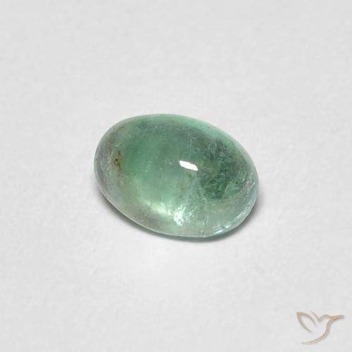 0.37ct 자연스러운 라이트 민트 그린 에메랄드, 타원형, 투명한