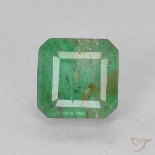 0.72ct 자연스러운 피스타치오 그린 에메랄드, 에메랄드 컷, SI