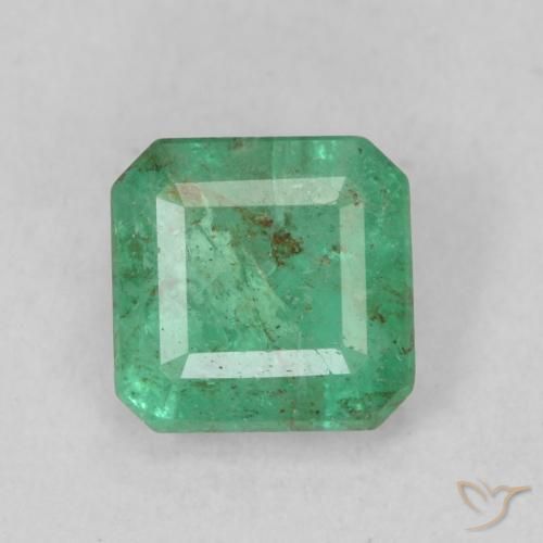 0.66ct 자연스러운 라이트 에메랄드 그린 에메랄드, 에메랄드 컷, SI