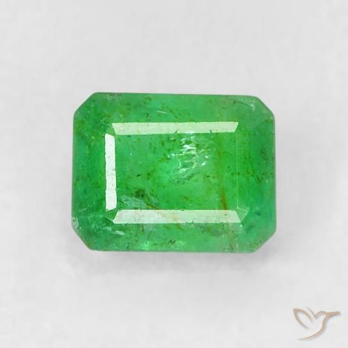 0.50캐럿 천연 토끼풀 그린 에메랄드, 에메랄드 컷, 5.1×4 mm, SI