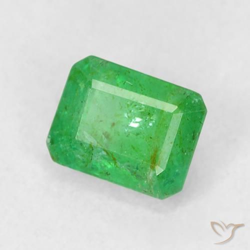 0.50캐럿 천연 토끼풀 그린 에메랄드, 에메랄드 컷, 5.1×4 mm, SI
