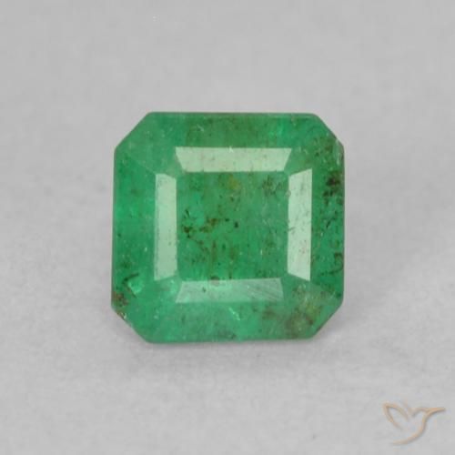 0.35ct 자연스러운 밝은 녹색 에메랄드, 에메랄드 컷, SI