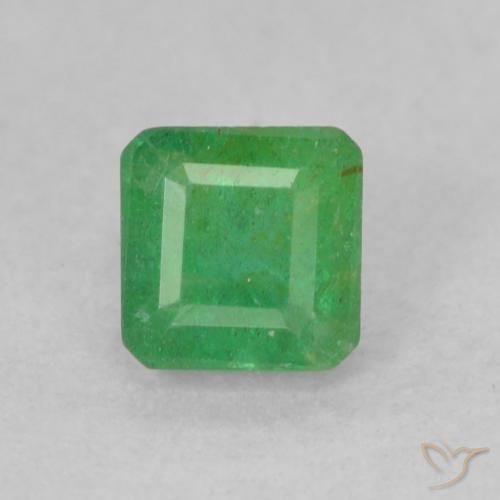 0.33ct 자연스러운 토끼풀 그린 에메랄드, 에메랄드 컷, SI