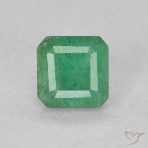 0.33ct 자연스러운 미디엄 그린 에메랄드, 에메랄드 컷, SI