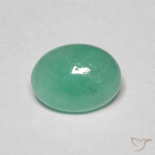 1.10ct 자연스러운 강렬한 민트 그린 에메랄드, 타원형, 투명한