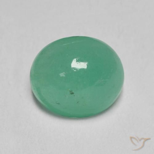 0.83ct 자연스러운 미디엄 라이트 그린 에메랄드, 타원형, 투명한