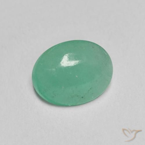 0.95ct 자연스러운 밝은 녹색 에메랄드, 타원형, 투명한
