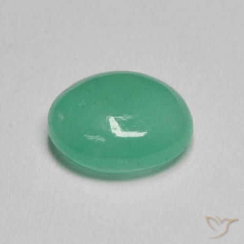 1.35캐럿 천연 Medium Light-Green 에메랄드, 타원형, 투명한