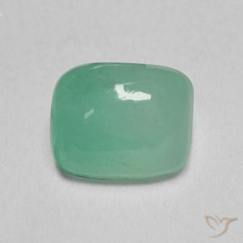 0.79ct 자연스러운 밝은 녹색 에메랄드, 방석, 투명한