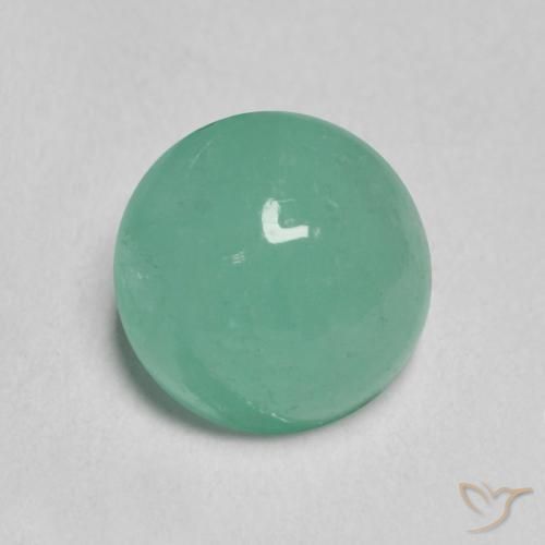 1.04캐럿 천연 연한 초록색 에메랄드, 둥근, 투명한