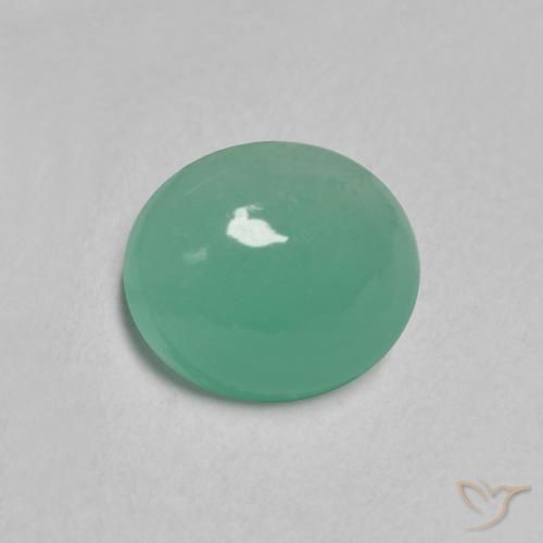 0.83ct 자연스러운 연한 초록색 에메랄드, 타원형, 투명한