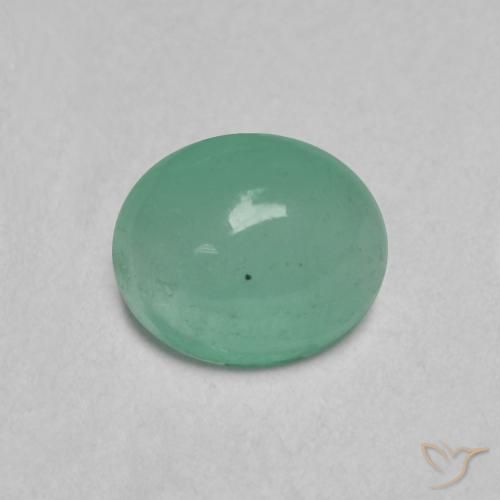 0.36ct 자연스러운 라이트 에메랄드 그린 에메랄드, 타원형, 투명한