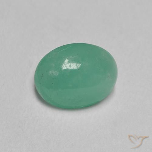 0.78ct 자연스러운 라이트 에메랄드 그린 에메랄드, 타원형, 투명한