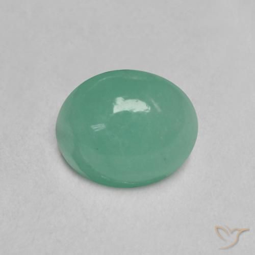 0.64캐럿 천연 라이트 그린 에메랄드, 타원형 컷, 5.7×4.8 mm, 투명한