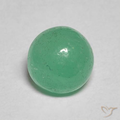 0.86ct 자연스러운 미디엄 그린 에메랄드, 둥근, 투명한