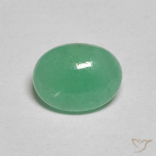 1.12ct 자연스러운 연한 초록색 에메랄드, 타원형, 투명한