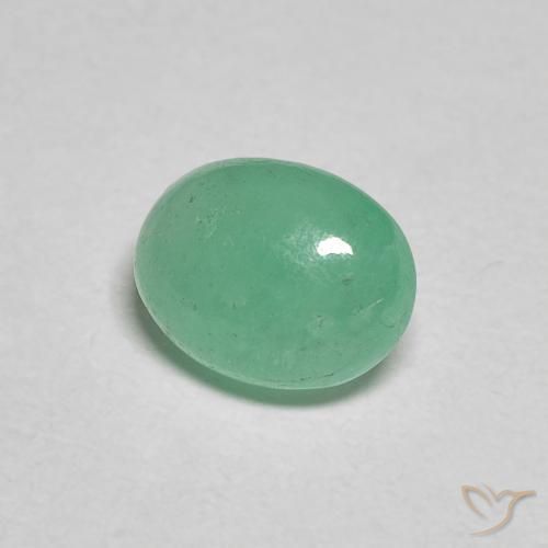 0.91ct 자연스러운 펀 그린 에메랄드, 타원형, 투명한