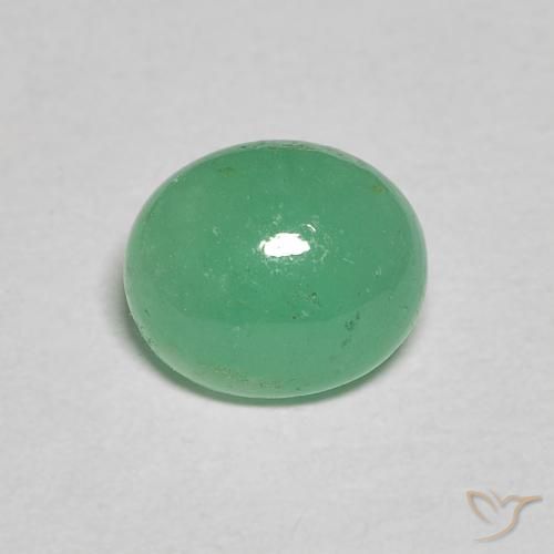 1.04ct 자연스러운 미디엄 그린 에메랄드, 타원형, 투명한