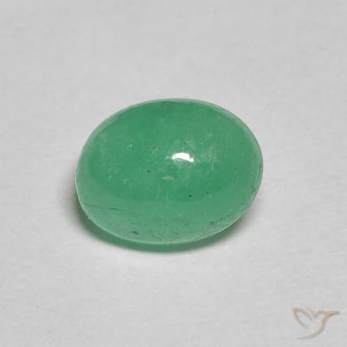 1.08ct 자연스러운 클로버 그린 에메랄드, 타원형, 투명한