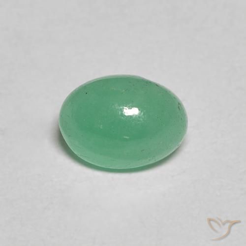 0.66ct 자연스러운 펀 그린 에메랄드, 타원형, 투명한