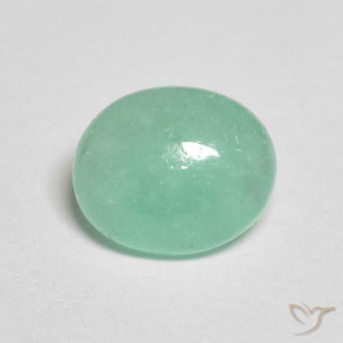 1.05ct 자연스러운 펀 그린 에메랄드, 타원형, 투명한