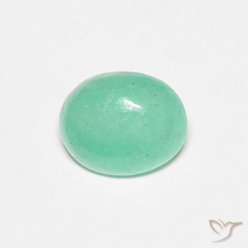 0.67ct 자연스러운 연한 초록색 에메랄드, 타원형, 투명한